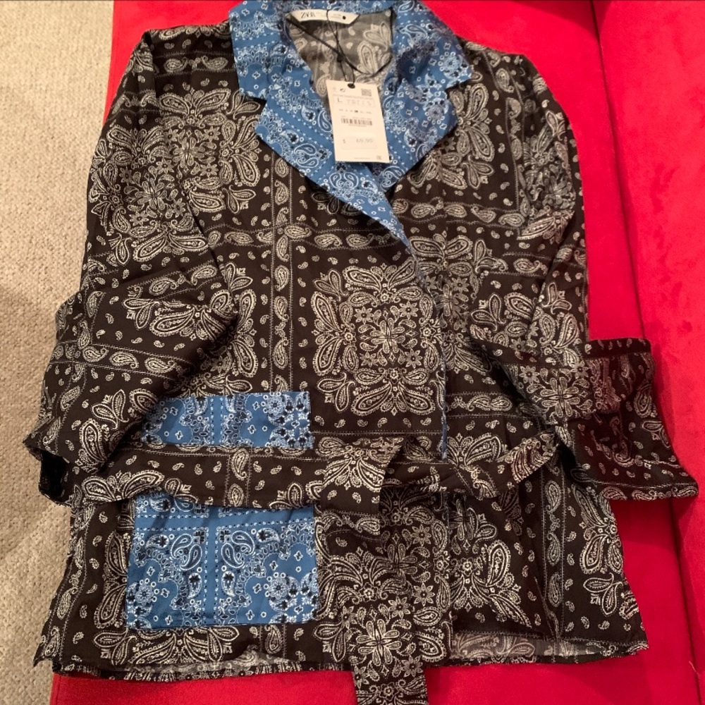 Zara printed cotton blouse - Picture 5 of 6